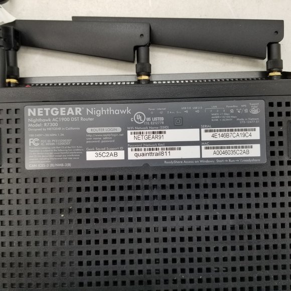NETGEAR Nighthawk DST AC1900 Dual-Band Mesh Wi-Fi R7300 Router w/ Power Cord - Picture 6 of 6